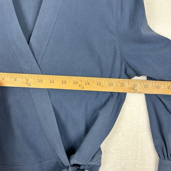 Everlane Blue Wrap Blouse - Picture 10 of 10